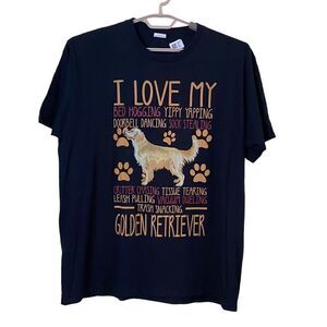 I love My Golden Retriever Graphic T-Shirt Size XL